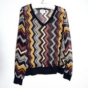 Missoni for‎ Target Sheer V-neck Top Size Large